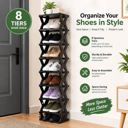X-Shaped Shoe Rack