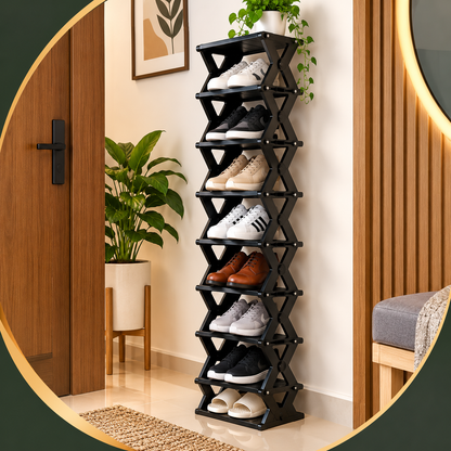 X-Shaped Shoe Rack