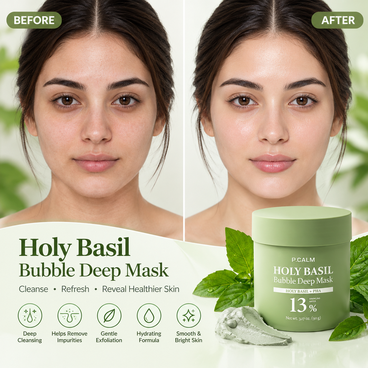 Holy Basil Bubble Deep Mask